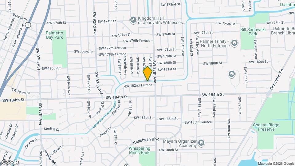 8745 SW 182nd Terrace Map and Location Details