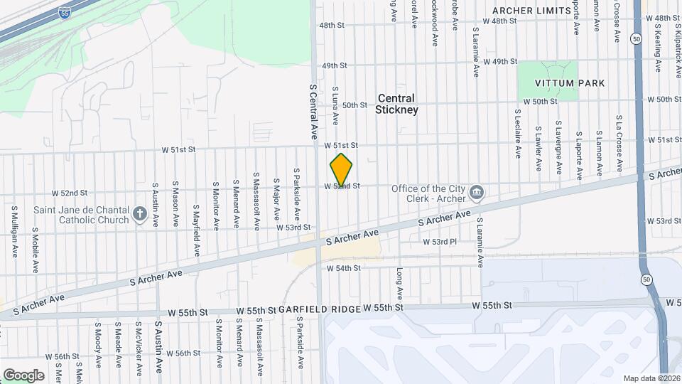 5205 S Luna Ave Map and Location Details