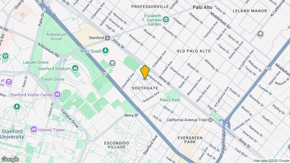 1560 Castilleja Ave Map and Location Details