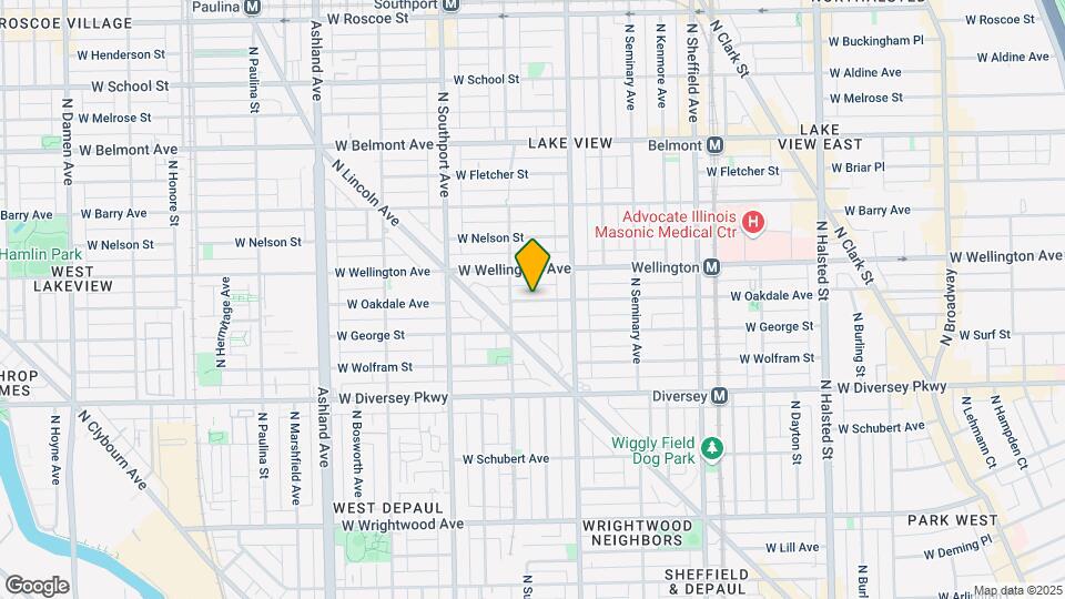 1241 W Oakdale Ave Map and Location Details