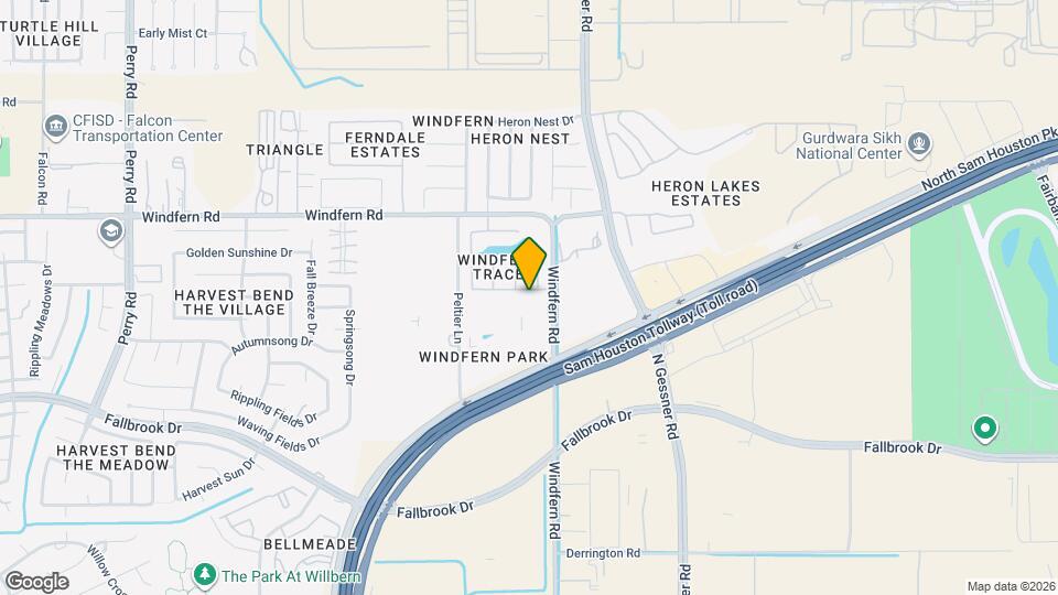 8827 Windfern Trace Dr Map and Location Details