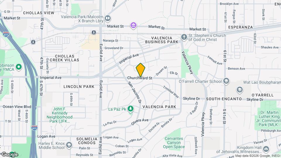 5375 Churchward St Map and Location Details