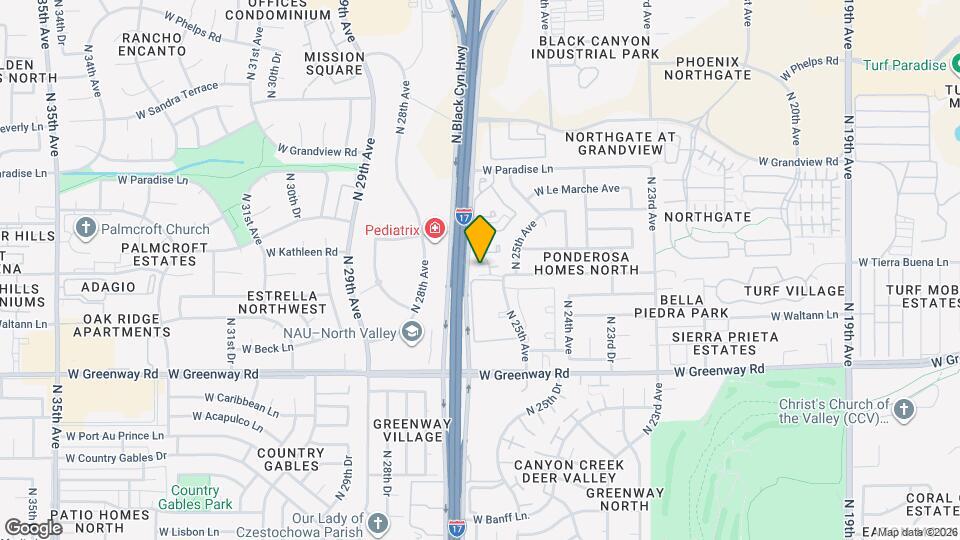 2609 W Canyon Crest Cir Map and Location Details