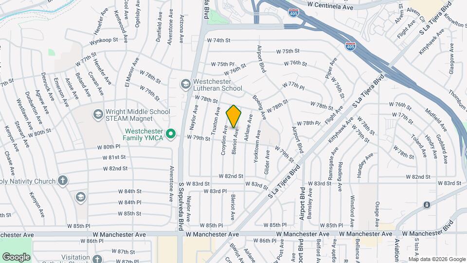 7865 Bleriot Ave Map and Location Details