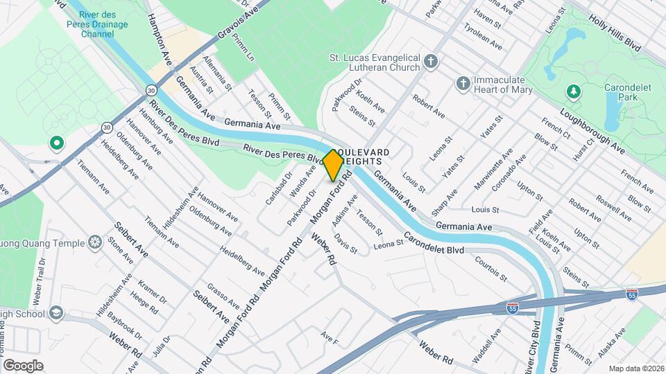 7821 Morganford Rd Mapa y Detalles de la Ubicación