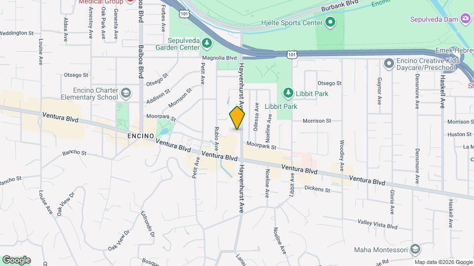 16540 Moorpark St Map and Location Details