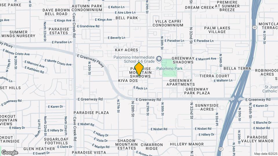2832 E Waltann Ln Mapa y Detalles de la Ubicación