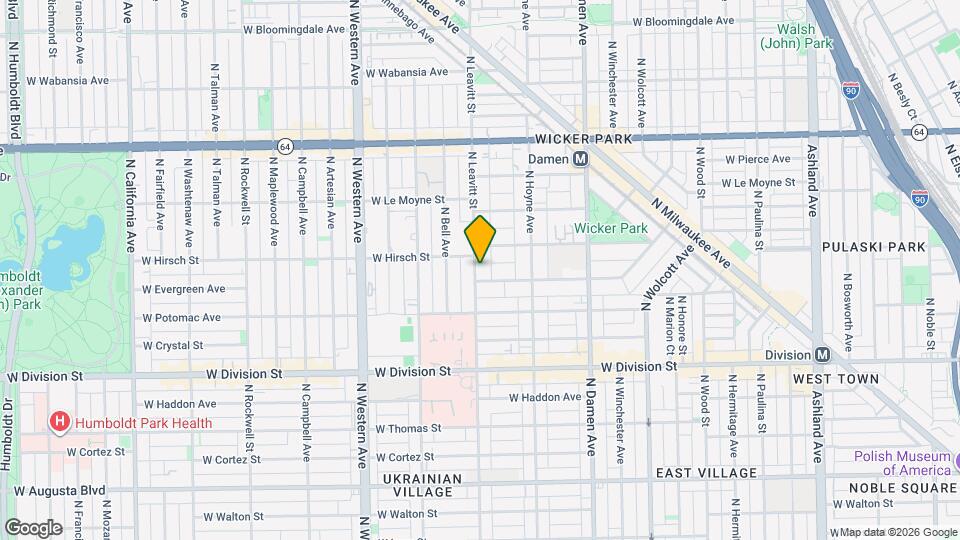 1343 N Leavitt St Map and Location Details