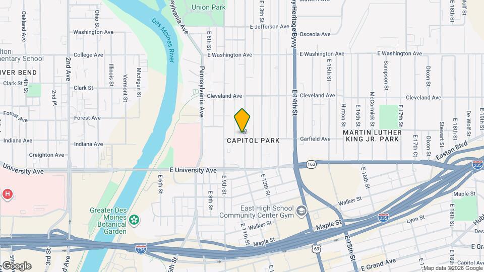 1300 E 12th St Map and Location Details