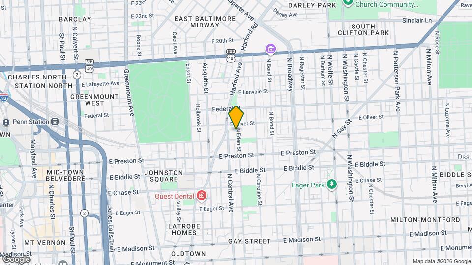 1418 N Eden St Map and Location Details