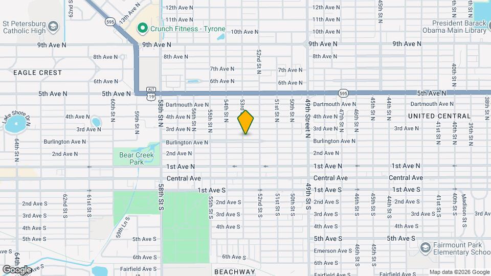 5253 Burlington Ave N, Unit Brand-New Detached Studio – St. Petersburg Map and Location Details