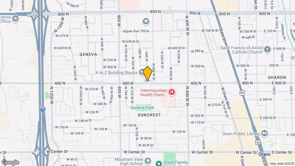 654 N 400 W St Map and Location Details