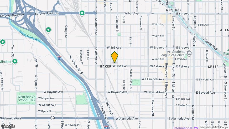 719 W 1st Ave Map and Location Details