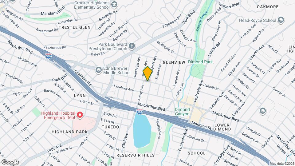 1621 E 38th St Mapa y Detalles de la Ubicación