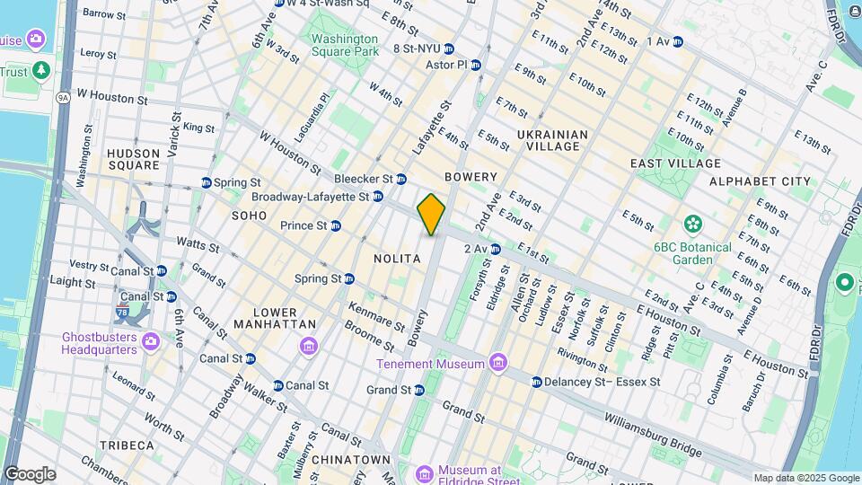 270 Bowery Map and Location Details