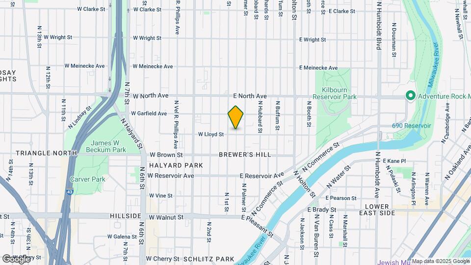 116 E Lloyd St, Unit Lower Map and Location Details