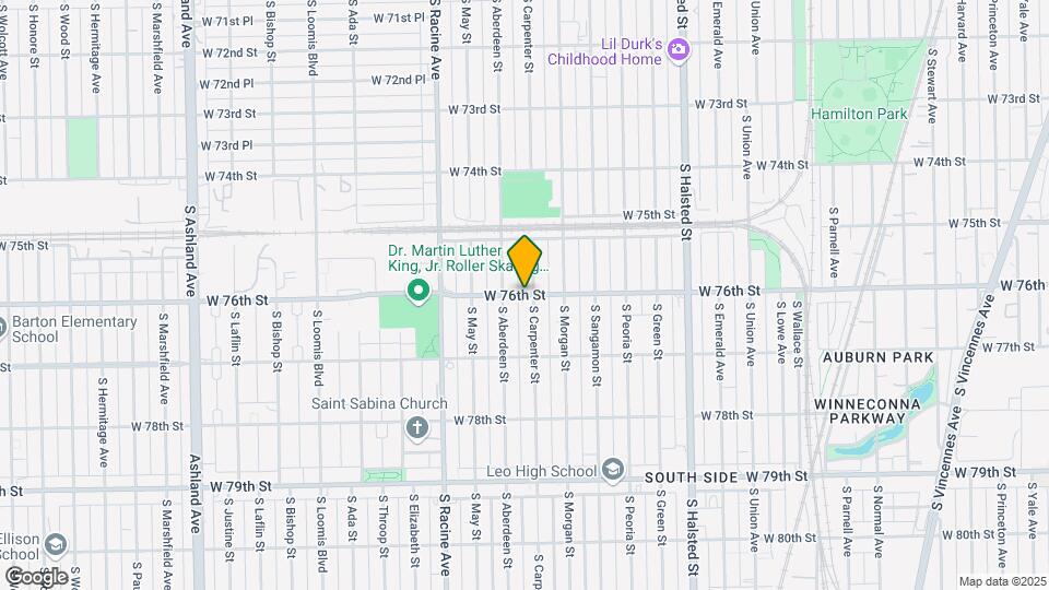 1044 W 76th St Map and Location Details