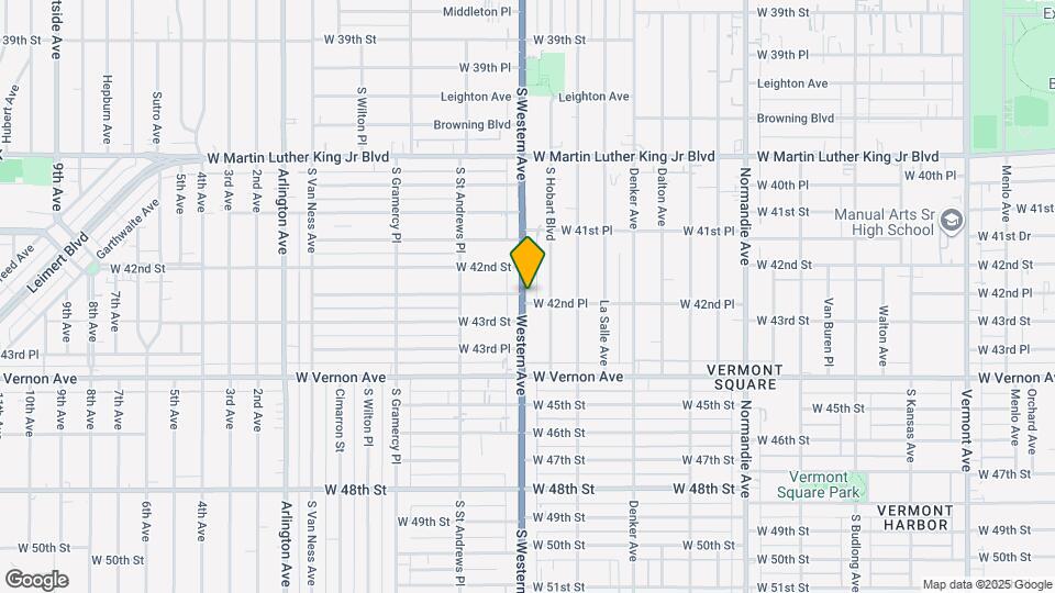 4238 S. Western Ave Map and Location Details