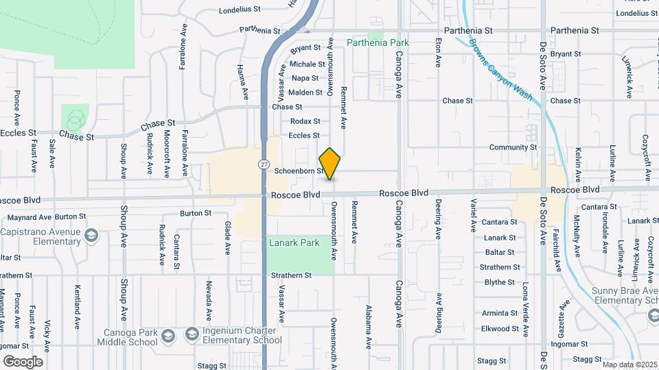 21707 Roscoe Blvd Mapa y Detalles de la Ubicación