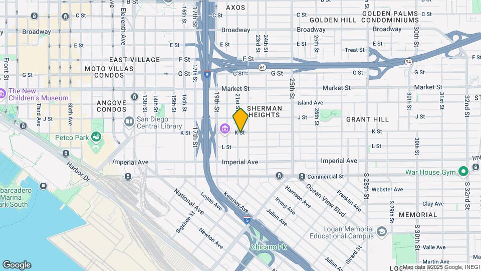 2101-2107 K St Map and Location Details