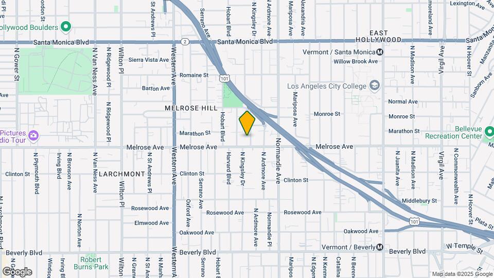 719 N Kingsley Dr Mapa y Detalles de la Ubicación