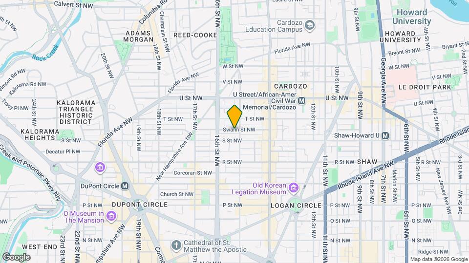 1506 Swann St NW Map and Location Details