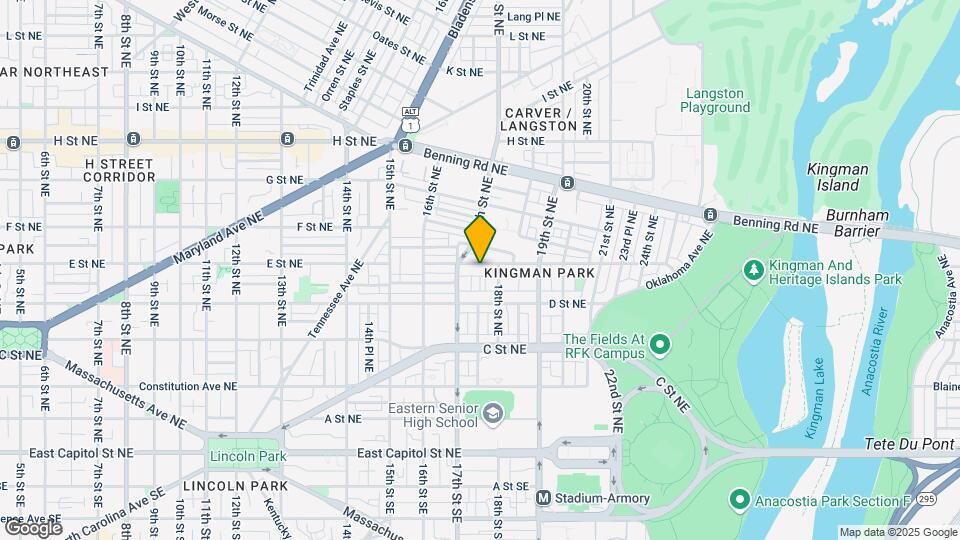 1725 E St NE Map and Location Details