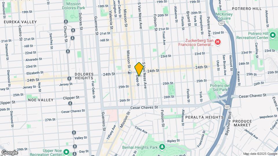 945 Capp St Map and Location Details