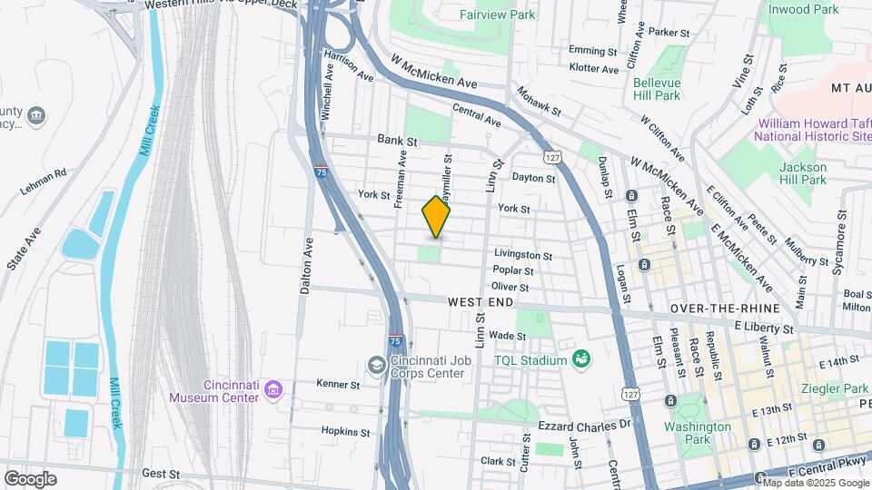 1721 Baymiller St Map and Location Details