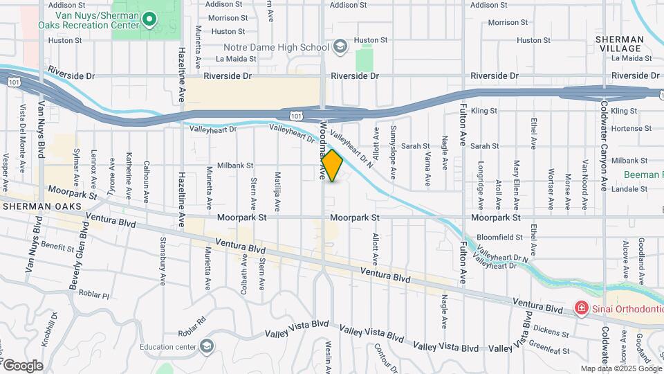 4458 Woodman Ave Map and Location Details