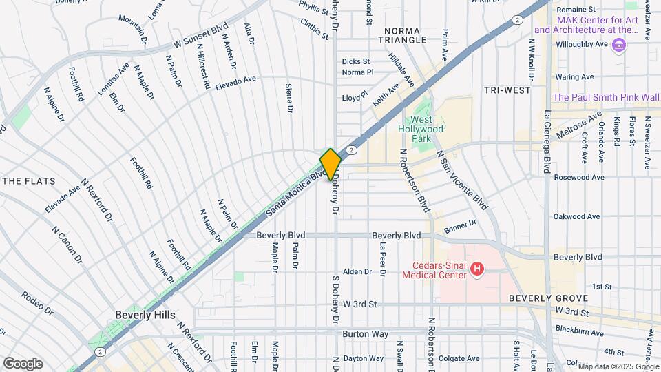 457 N Doheny Dr Map and Location Details