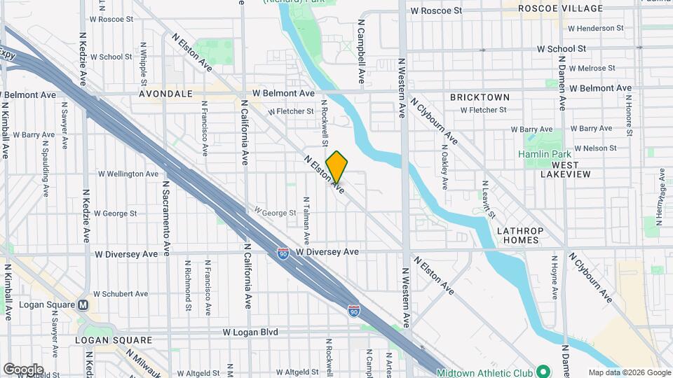 2954 N Elston Ave Map and Location Details