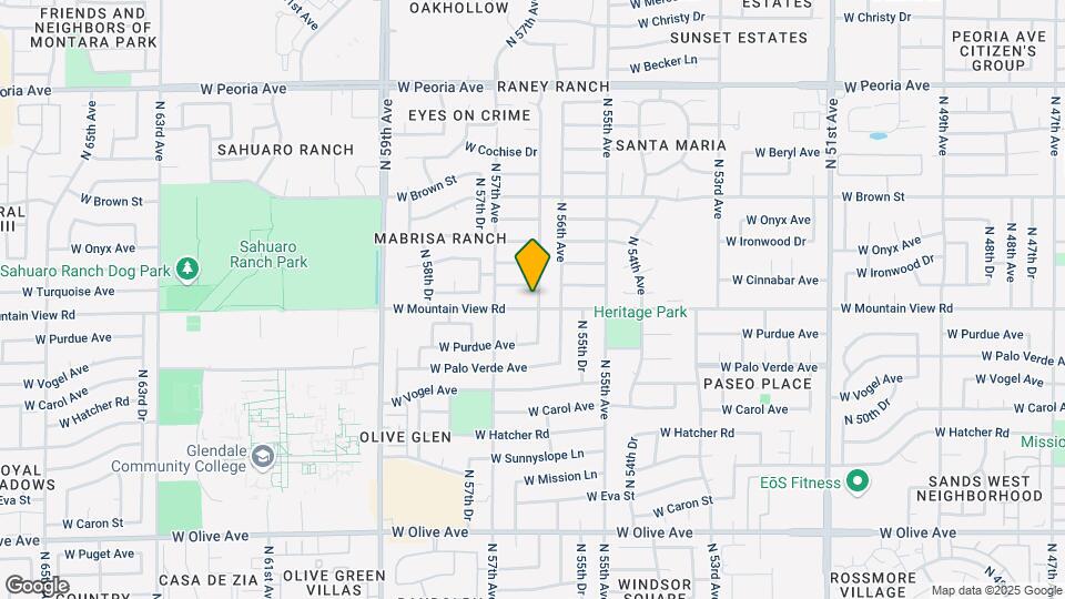 5618 W Mountain View Rd Mapa y Detalles de la Ubicación