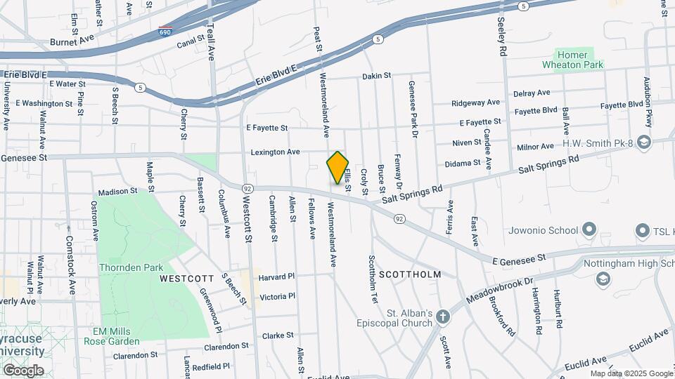 2411 E Genesee St, Unit 1 Map and Location Details