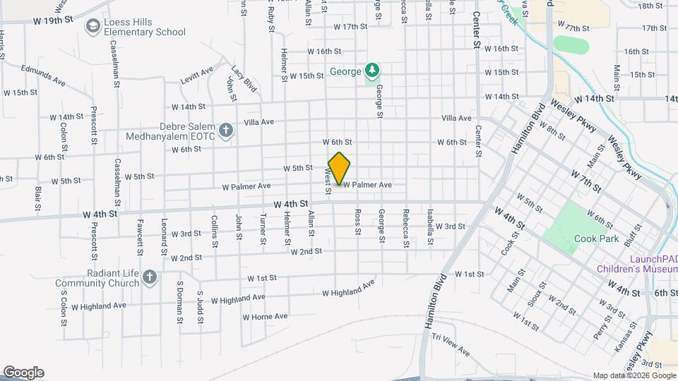 1628 W Palmer Ave Map and Location Details