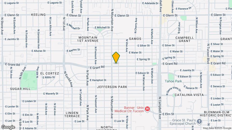 1345 E Grant Rd Map and Location Details