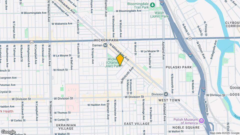 1907 W Schiller St Map and Location Details