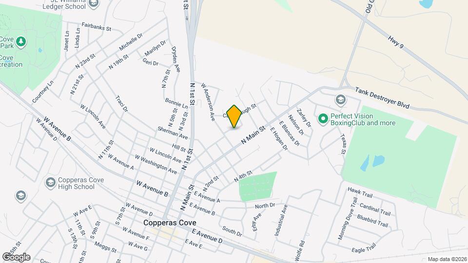 908 Hackberry St Map and Location Details