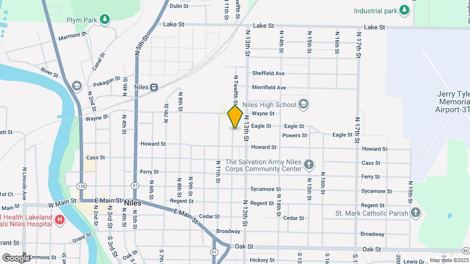 625 N Twelfth St Map and Location Details