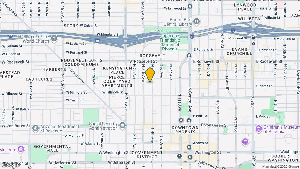 636 N 4th Ave Map and Location Details