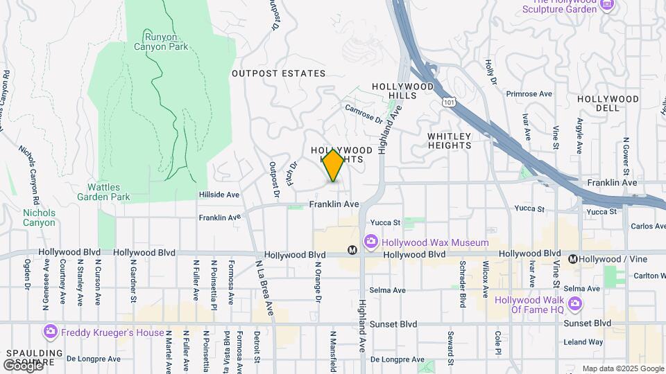 1903 N Orchid Ave Map and Location Details