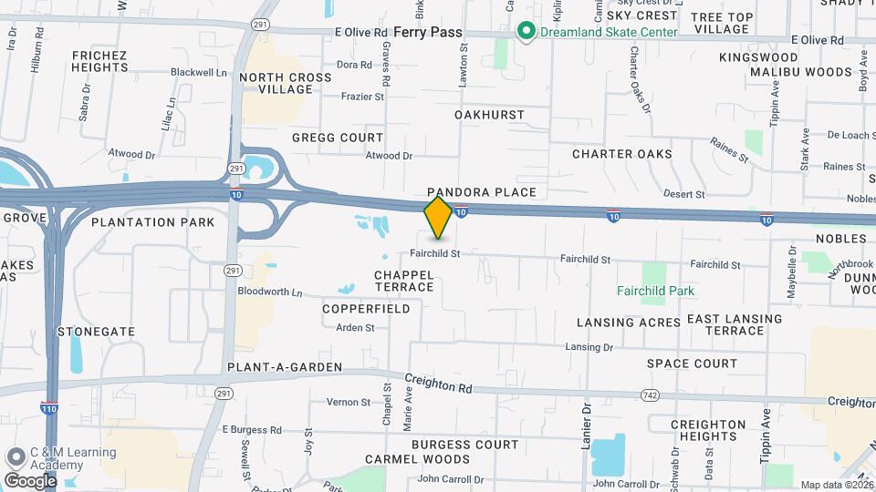 1382 Fairchild St Map and Location Details