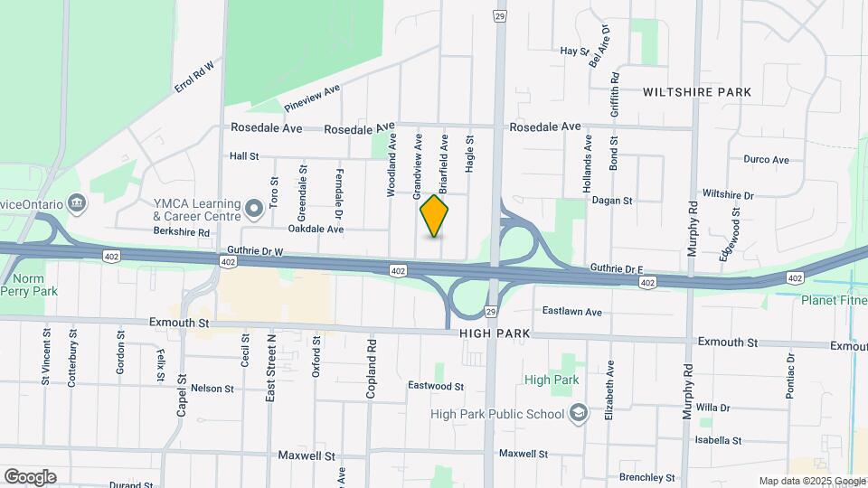 885 Briarfield Ave Map and Location Details