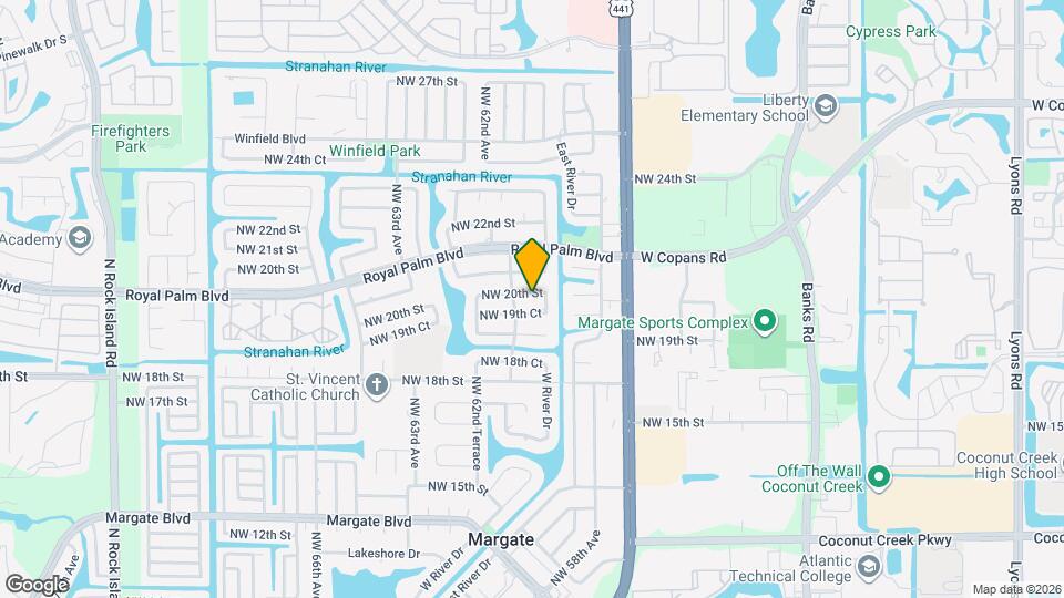6106 NW 20th St Map and Location Details