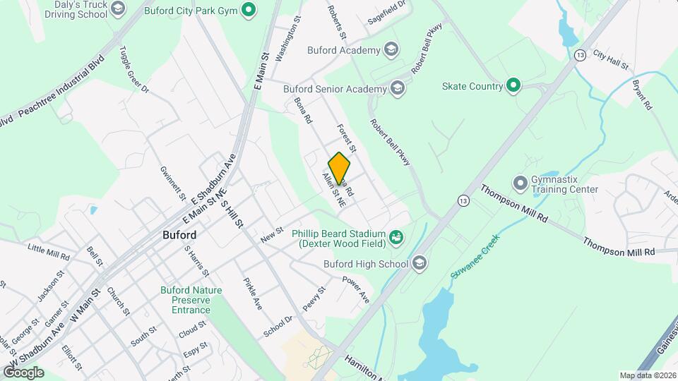 615 Allen St Mapa y Detalles de la Ubicación