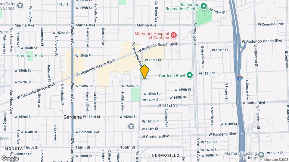 15716 S Normandie Ave Map and Location Details