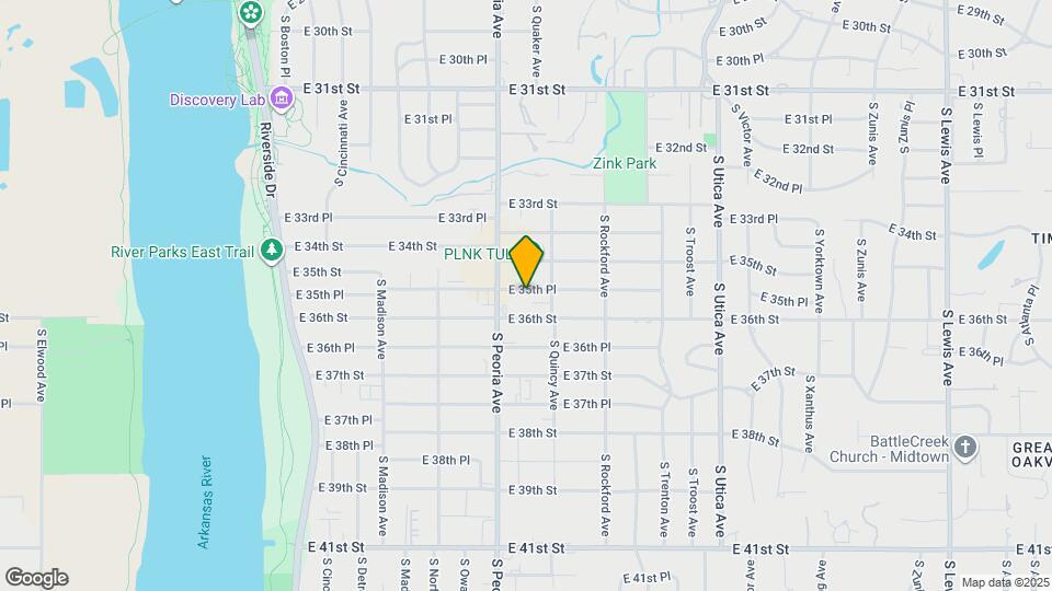 1322 E 35th Pl Map and Location Details