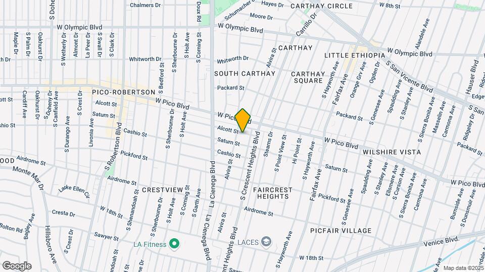 1211 S Crescent Heights Blvd Map and Location Details