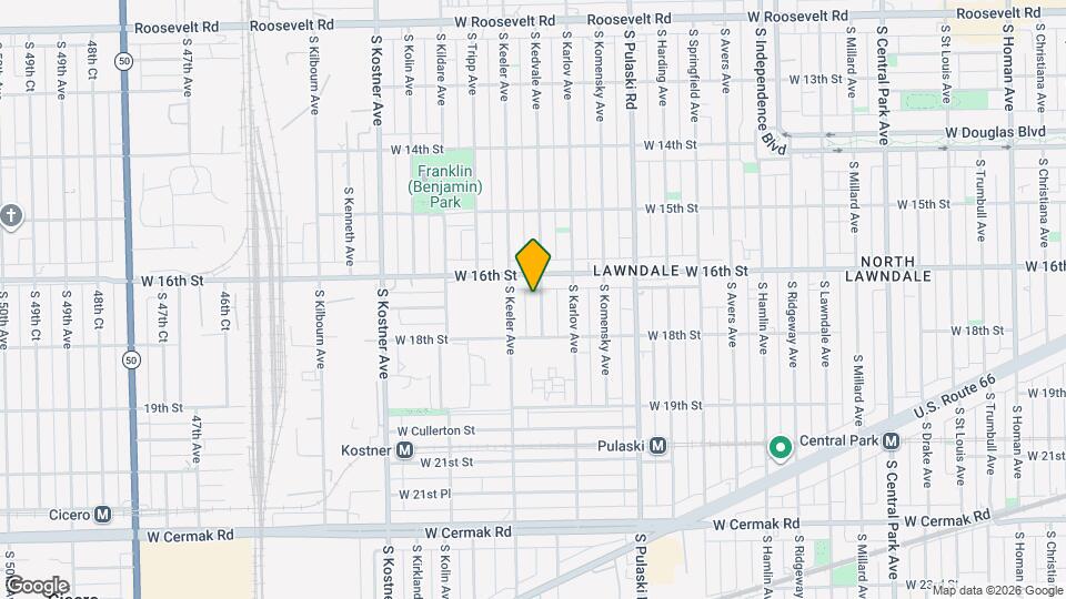 1620 S Kedvale Ave, Unit #2 Map and Location Details