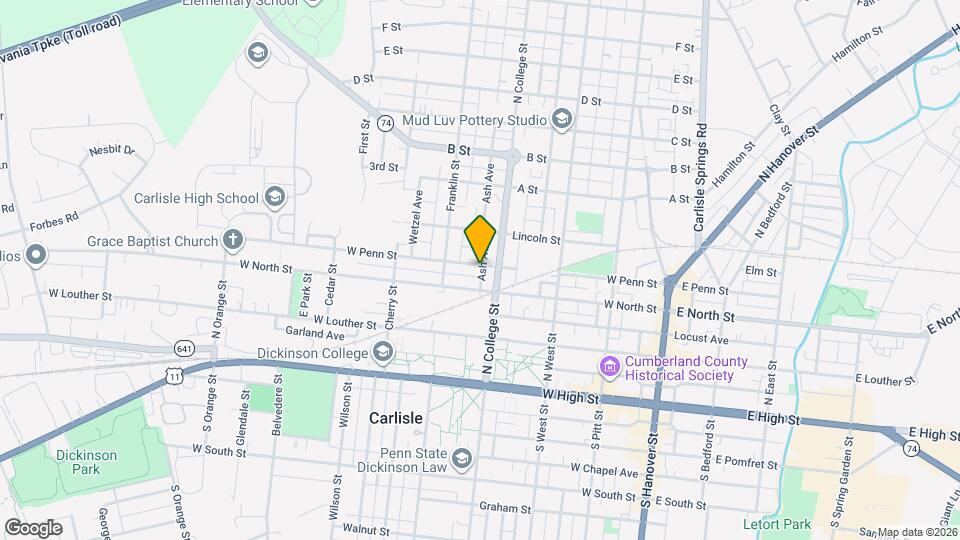 322 W Penn St Map and Location Details